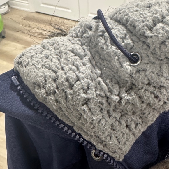 Women's Colombia Navy Hooded Parka Jacket - Picture 4 of 5